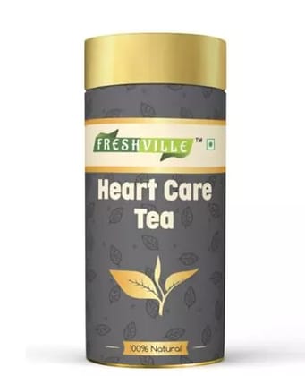 Freshville Heart Care Tea | Pure & Natural | Control cholesterol | Control Blood Pressure | Tulsi, Cardamom, Cinnamon, Hibiscus Tin (100g).1 Month Pack Freshville Heart Care Tea | Pure & Natural | Control cholesterol | Control Blood Pressure | Tulsi, Cardamom, Cinnamon, Hibiscus Tin (100g).1 Month Pack