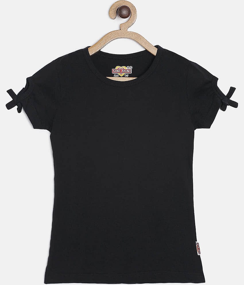 Sini Mini Pack of 1 Girls 100% Cotton T-Shirts ( Multicolor )