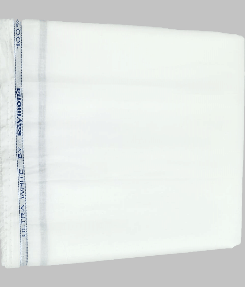 Raymond White Cotton Men's Unstitched Shirt Piece ( Pack of 1 )