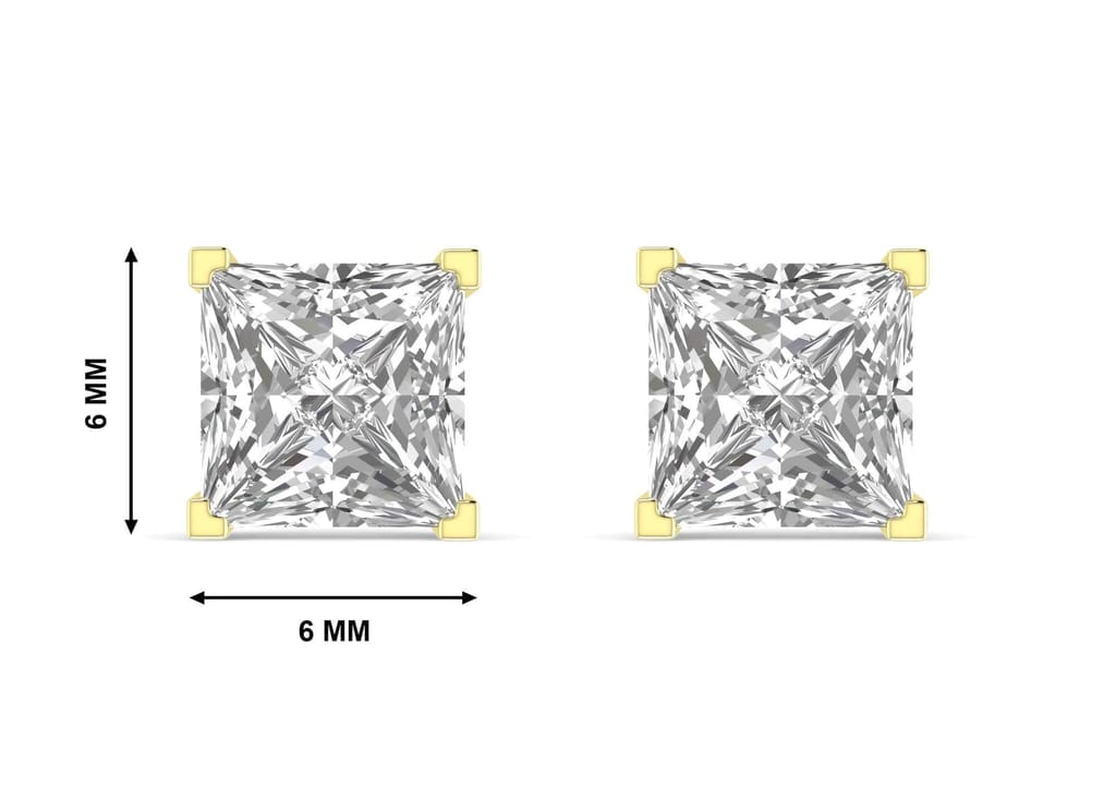 Princess Solitaire Studs