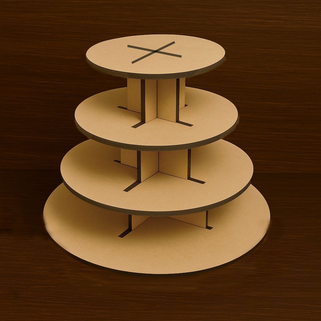 Dbeautify's MDF 3-Tier Round Stand