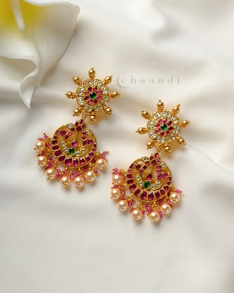 Gold Polish Silver Earrings CHE2074