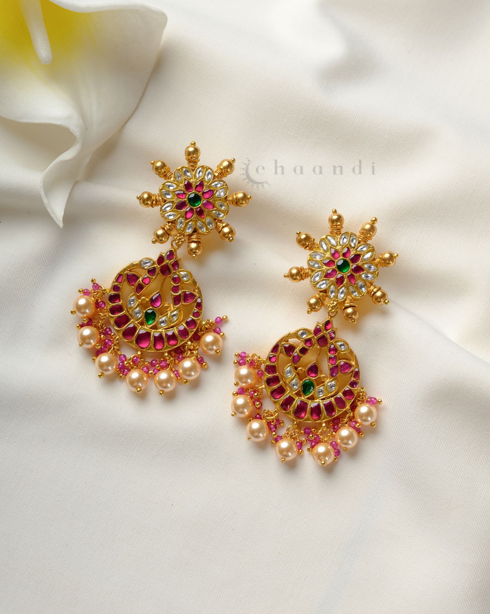 Gold Polish Silver Earrings CHE2074