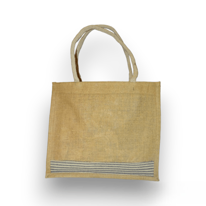 JUTE TWEED TOTE BAG
