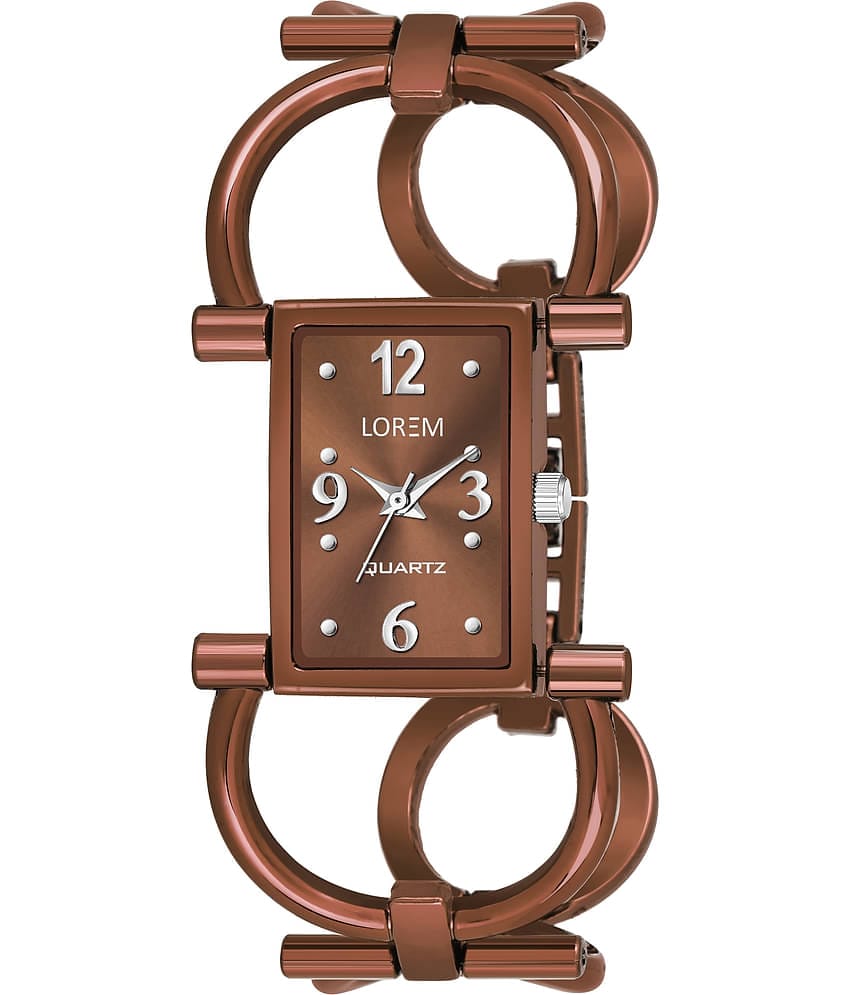 Lorem Brown Metal Analog Womens Watch