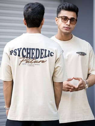 Embroidery & Print Biscuit Half Sleeve T-Shirt-S