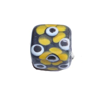 Beadwaala Handmade Fancy Lampwork Glass For Jewelry Making. (Square) SFL-136-Per Packet 25 Pcs / 15X15 MM