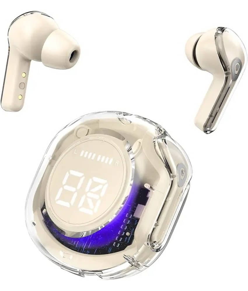 VEhop Ultrapods PRO Bluetooth True Wireless (TWS) In Ear 30 Hours Playback Low Latency,Powerfull bass IPX4(Splash & Sweat Proof) Royal Cream