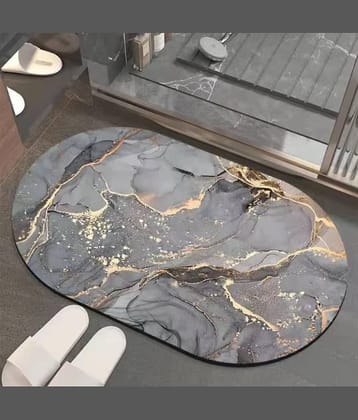 mahek accessories Anti-skid Rubber Bath Mat 40x60 cm ( Pack of 1 ) - Gray