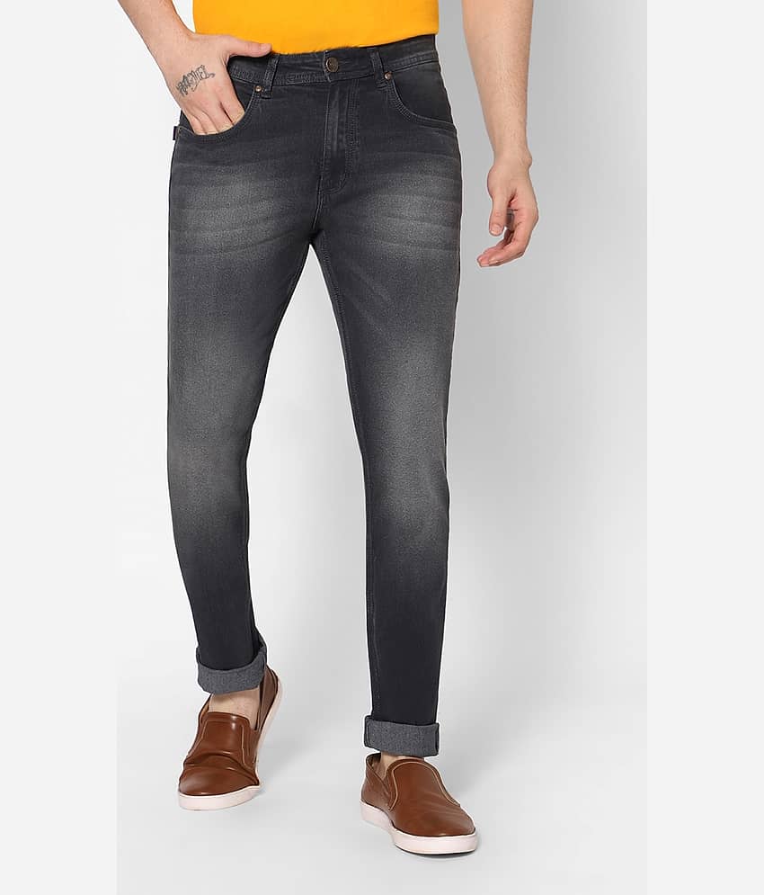 HJ HASASI - Grey Cotton Blend Slim Fit Men's Jeans ( Pack of 1 )