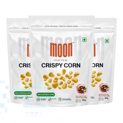 Moon Peri Peri Crispy Corn, 20 gm - Pack of 3
