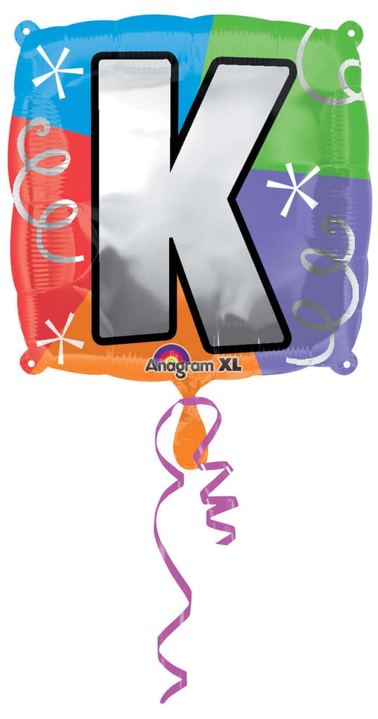 Letter K Quad Shaped Balloon - Helium Quality - 18 inches - 1PC - Party and Festive Needs | Buy online on ZillyBuy