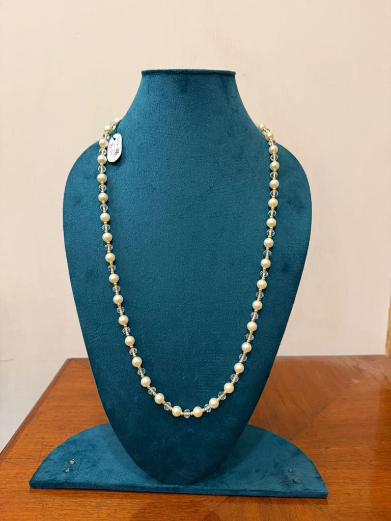 premium long size groom wedding jewelry with transparent glass crystal beads