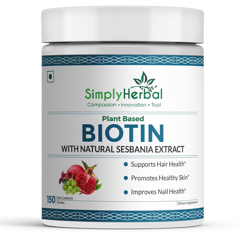 Simply Herbal Plant-Based Biotin Powder – 300 Gm