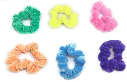 Velvet hair bands/ties- 6