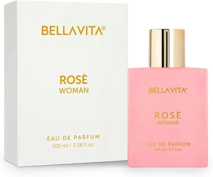 BELLAVITA Rose Woman Eau De Parfum Perfume for Women with Black Currant, Vanilla, Jasmine|Floral & Sweet EDP Long Lasting Fragrance Scent 100 ML