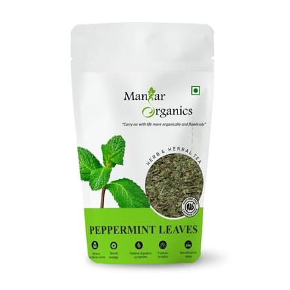 ManHar Organics Dried Peppermint Leaves 100gm | Refreshing Herbal Tea & Culinary Use | 100% Natural & Edible | No Preservatives or Additives