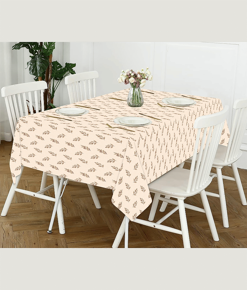 Oasis Hometex Printed Cotton 2 Seater Square Table Cover ( 40 x 40 ) cm Pack of 1 Beige