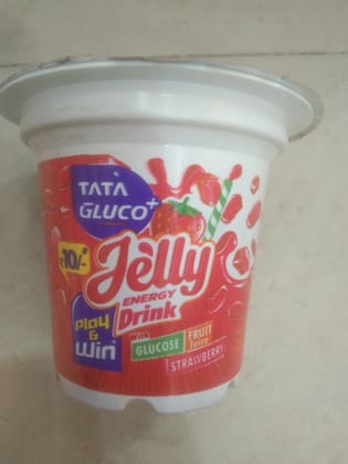 Tata Gluco Jelly Energy Play drink Glucose Fruit Strawberry 