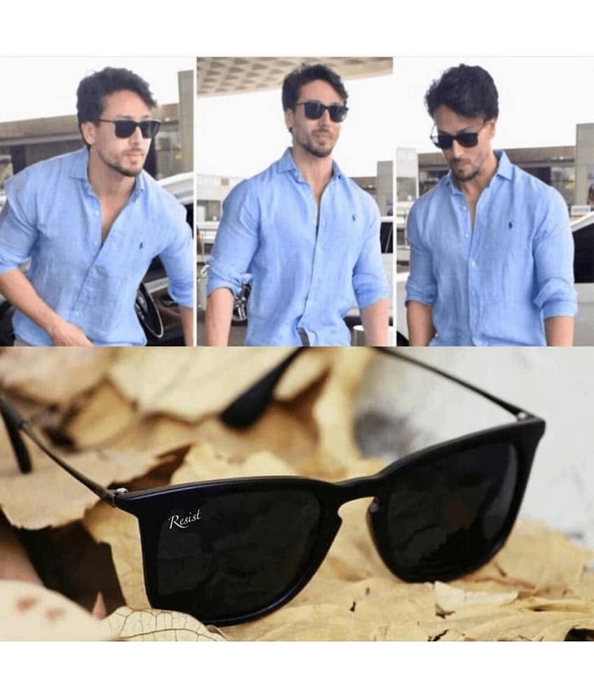 RESIST EYEWEAR Black Square Sunglasses ( Pack of 1 )