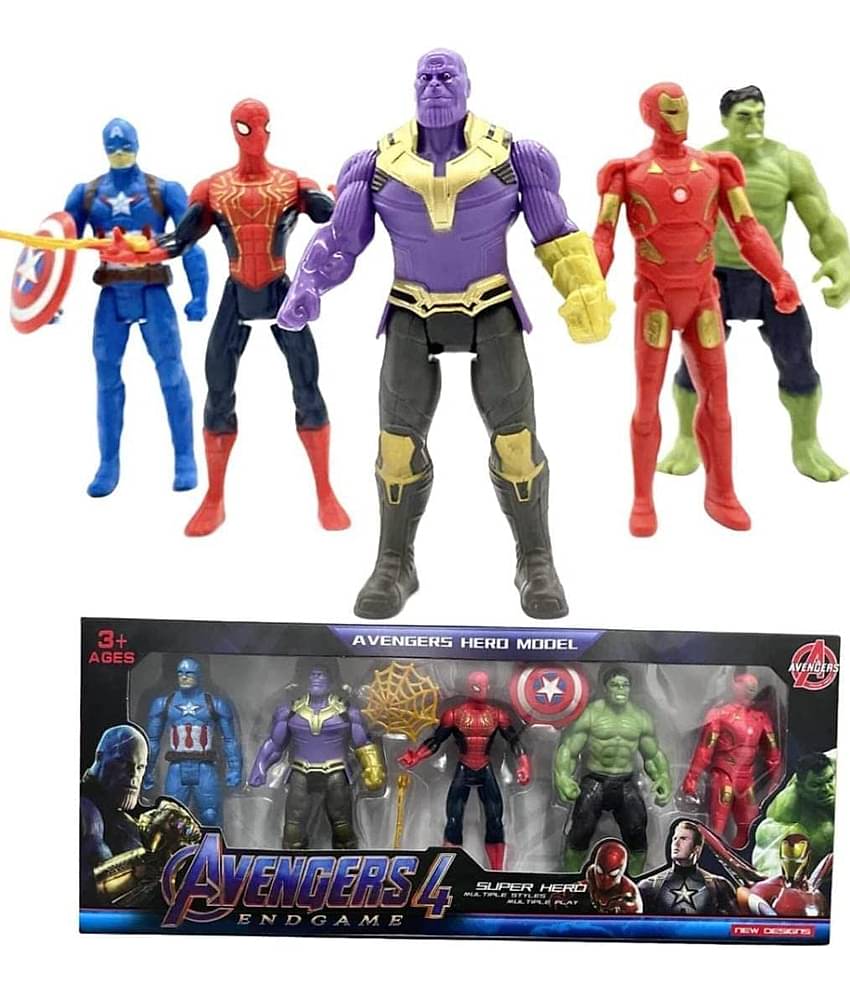 Avengers Superhero Action Figure Toy 5 Pcs Set for Boys Girls Kids