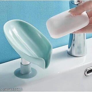 X Pulse Dish Leaf-Shape Self Draining Soap Dish Holder (2pc)