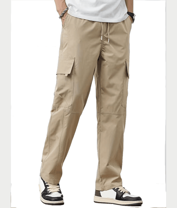 Shelony Khaki Cotton Men's Joggers ( Pack of 1 )