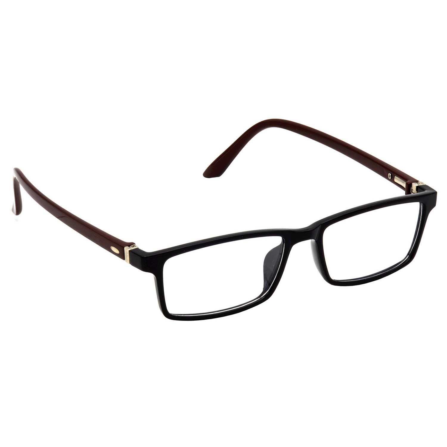 Hrinkar Plastic Full Rim Rectangle eyeglass frames Men & Women - HFRM-BK-BWN-15