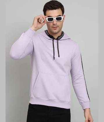 OGEN Cotton Blend Hooded Men's Sweatshirt - Lavender ( Pack of 1 )