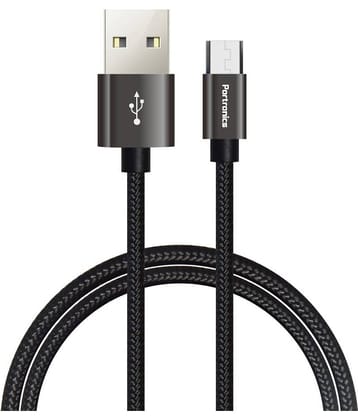 Portronics USB Data Cable Black - 1.2 Meter