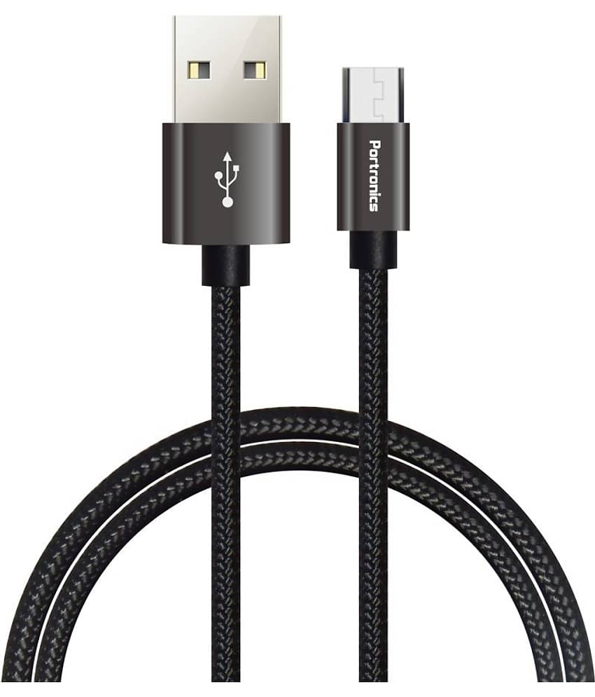 Portronics USB Data Cable Black - 1.2 Meter