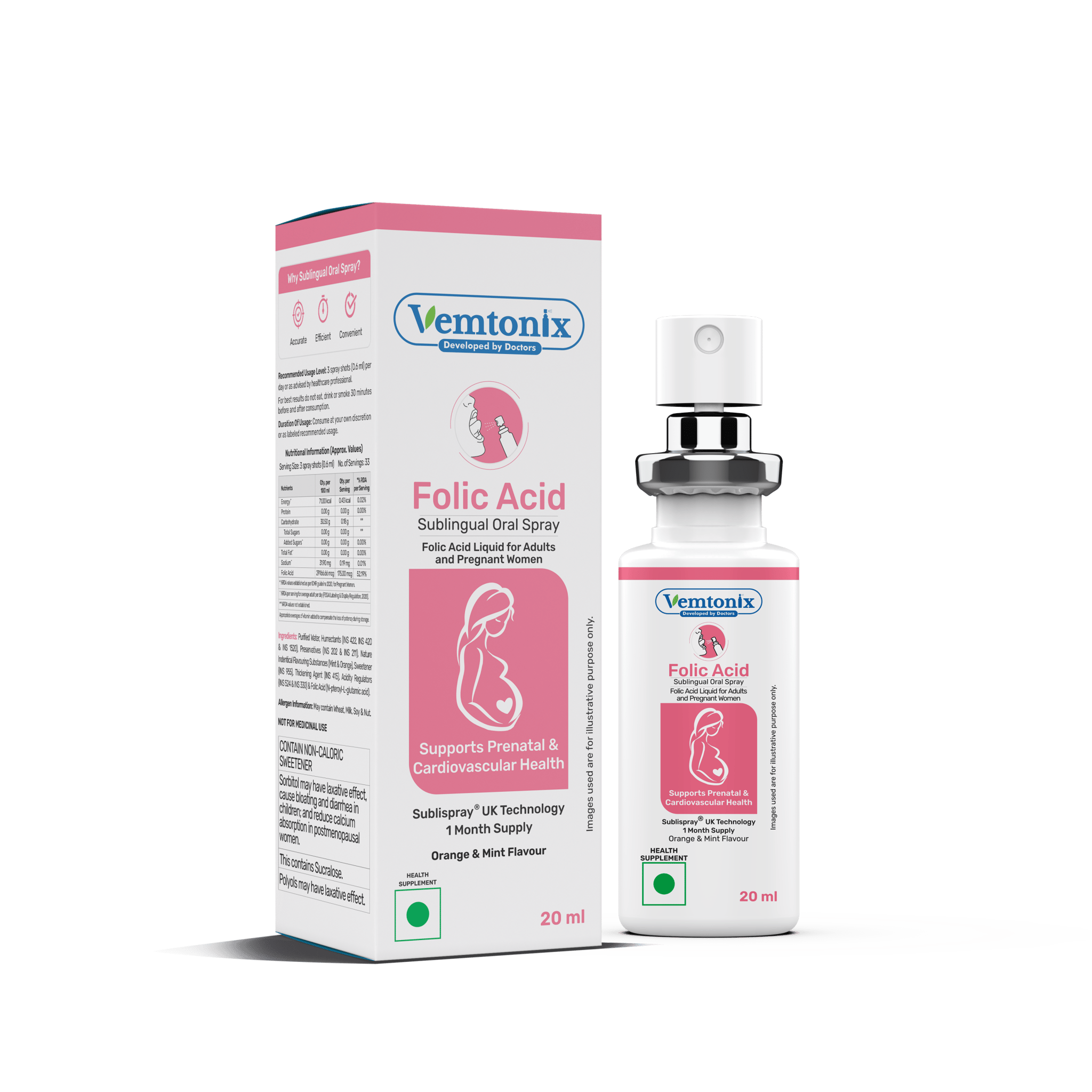 Vemtonix Folic Acid Sublingual Oral Spray