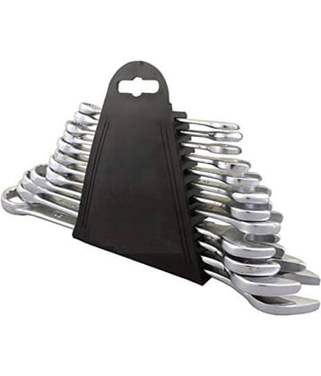 Aldeco 12 Piece Spanner Combination Socket Set for Plumbing, Motor Work,etc - Heavy Duty Spanner Set for Domestic & Industrial Purpose .