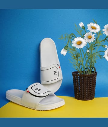 PERY PAO White Men's Slide Flip Flop