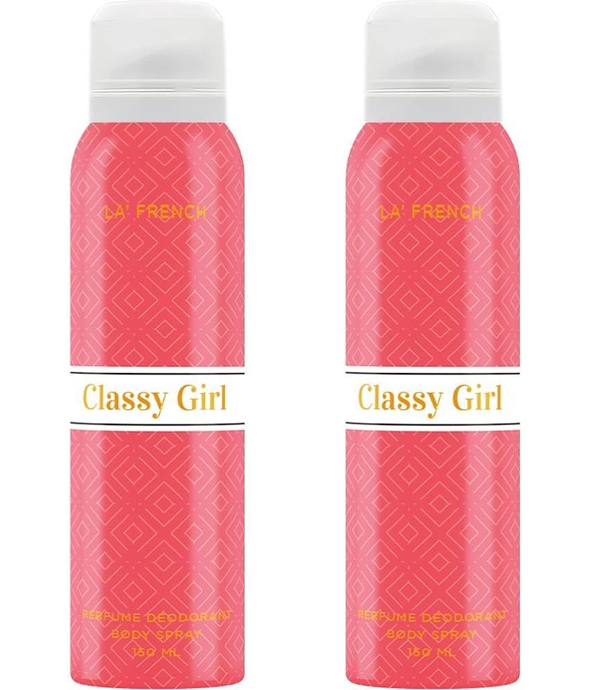 LA FRENCH - LFD_Classy girl Pack of 2_150ml Deodorant Spray for Women 300 ml ( Pack of 2 )