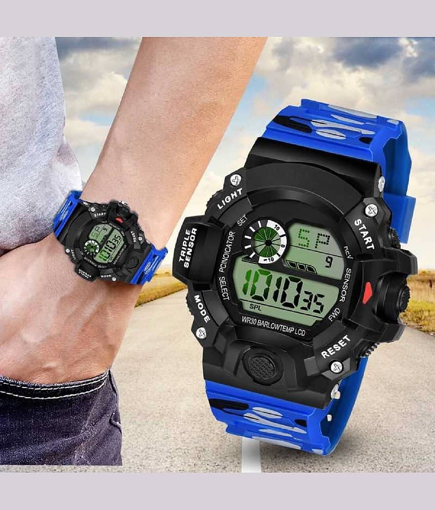 Trex Blue Silicon Digital Men's Watch