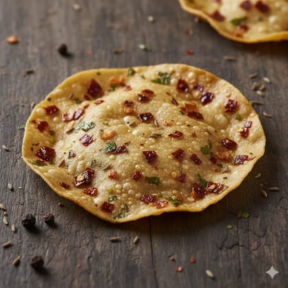 Spices King Udid Lasun Mirch Papad 500g – Crispy Urad Dal Garlic Chili Papad