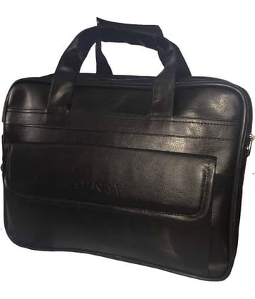 Apnav - Black P.U Office Bag