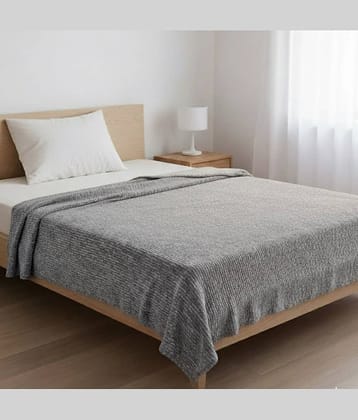 Wholesale india Wool Solid Single Bed Blanket ( 240 cm x 135 cm ) - Pink ( Pack of 1 )