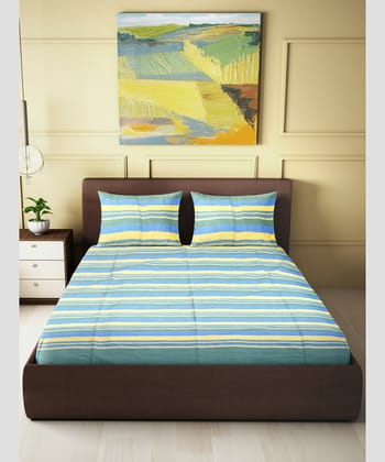 Bedspread Cotton Line| Handmade cotton Work|Home Décor| Home Essentials | Yellow and Green