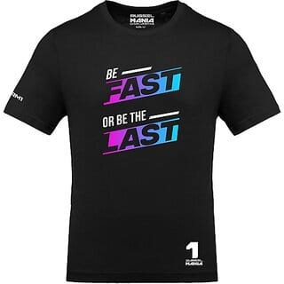 FastB Men Printed Round Neck Black T-Shirt