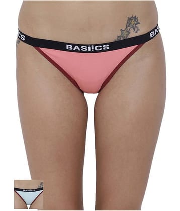 BASIICS By La Intimo Pack of 2 Cotton Women's Briefs ( Multi Color )