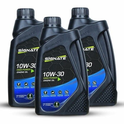 Signate 10W30 4T Scooter Engine Oil | Power Formula For High Performance (1L, Pack of 3)
