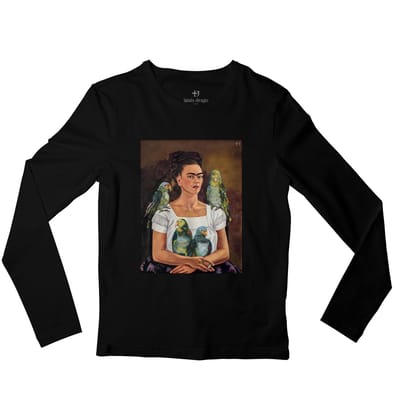 Me and My Parrots Full Sleeve Art T-shirt-38 - S / Black