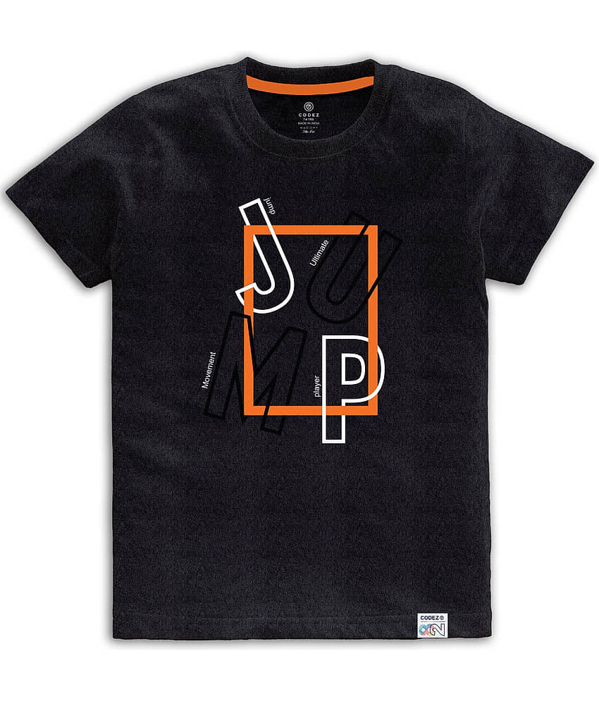 CODEZ Pack of 1 Boys Cotton Blend T-Shirt ( Gray )