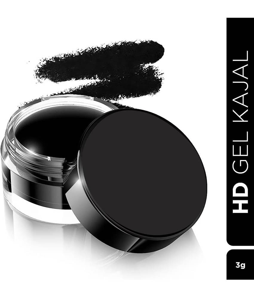 Seven Seas HD Gel Black Kajal Long Lasting Water Proof (Black)
