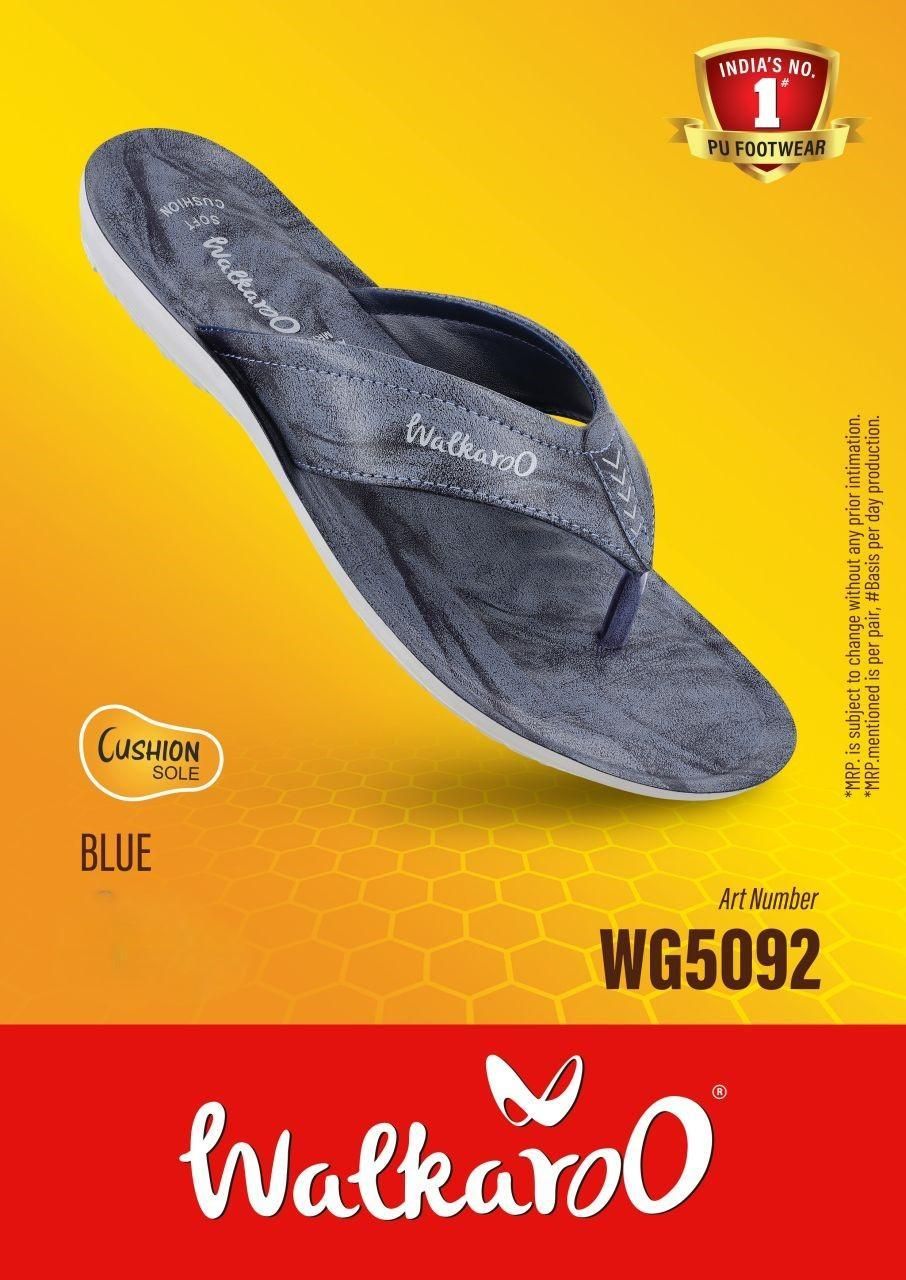 Walkaroo WG5092 Blue G No 8 Mens Slipper
