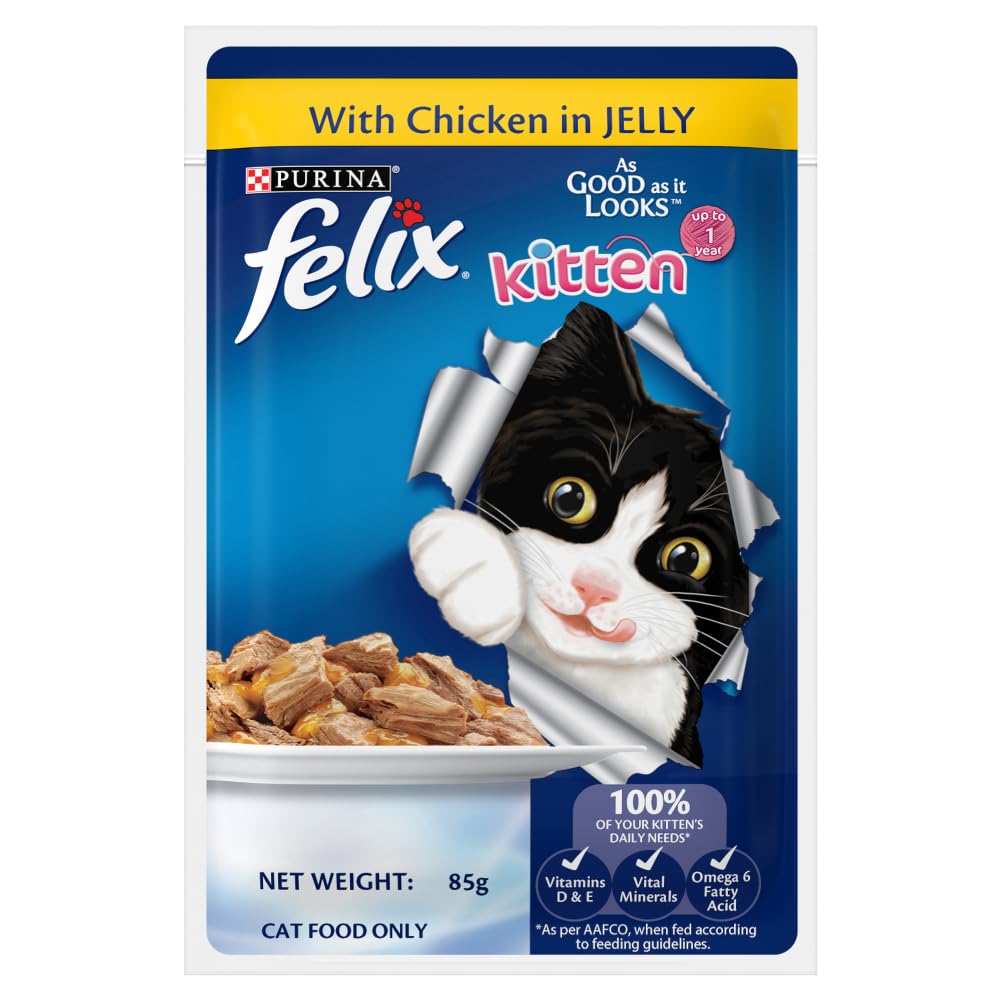 Felix Kitten Chicken In Jelly (85g x 12)