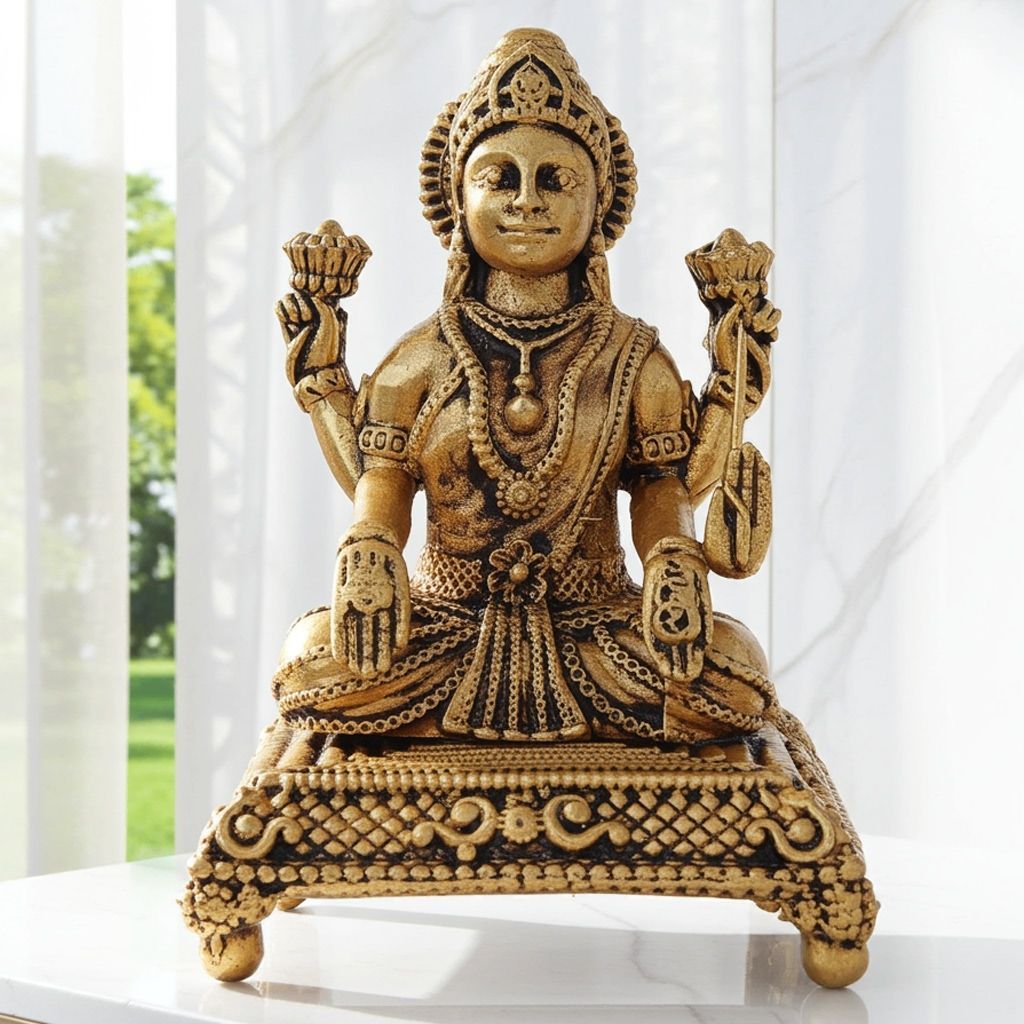 Brass Showpiece Laxmi Ji God Idol Statue (BSMAS1775 L)