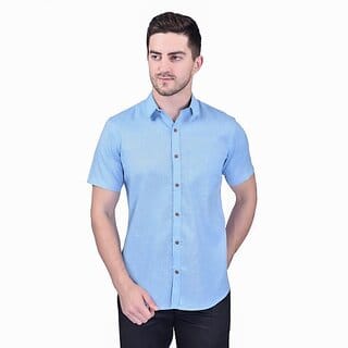 PrintCulture PRINTCULTR Men Regular Fit Solid Button Down Collar Casual Shirt